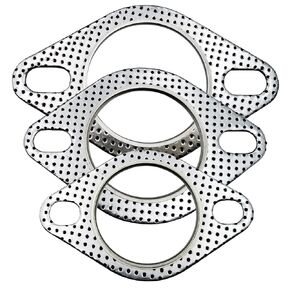 2 Pack High Temperature Exhaust Donut Gasket Fireproof Ring Flange Gasket Durable Automotive Replacement Parts (2.5 inch)