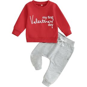 Christmas Outfit 0 3 6 9 12 18 24Months 2t 3t Toddler Baby Girl Boy Clothes Floral Xmas Cookie Sweatshirt Top+Pants Set