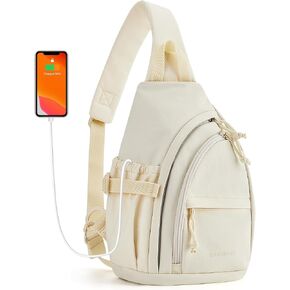 BAGSMART Crossbody Sling Bags, Small Chest Bag for Casure/Travel, Cross Body Purses for Women/Mens Gift