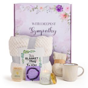 Sympathy Gift Baskets, Condolences Gift Basket for Loss Bereavement Gift Idea Sympathy Gifts for Loss of Loved One for Grieving Mom Friend Women