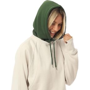 MixMatchy Women's Hooded Scarf Hat Balaclava Beanie Skull Cap with Drawstring Detachable Hood in Kuwait