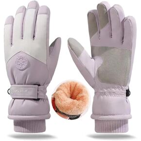 قفازات تزلج نسائية شتوية مقاومة للرياح سميكة قفازات تزلج شتوية للنساء مقاومة للرياح سميكة قفازات دافئة للسيدات صديقة للبشرة في الهواء الطلق لركوب الدراجات قفازات فلوي تعمل باللمس in Kuwait