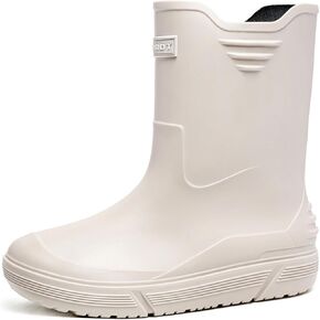 Tmore Rain Boots for Men Waterproof Rubber Boots Mid-Calf Anti-slip Garden Boots Comfort Lightweight Work Shoes Rainboot for Outdoor, Fishing, Hiking, Camping