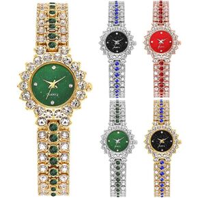 Women 5 Pcs Wholesale Watches Elegant Crystal Bangle Bracelet Analog Quartz Wrist Watches