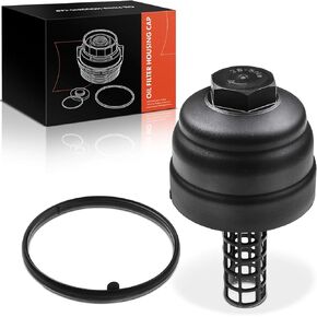 A-Premium Oil Filter Housing Cap Assembly Compatible with Audi A4, A4 Quattro, Q5, Q7, A5 Quattro, A6, A6 Quattro, A7 Quattro, A8 Quattro, S4, S5, SQ5 & Volkswagen Touareg, Replace# 06E115433