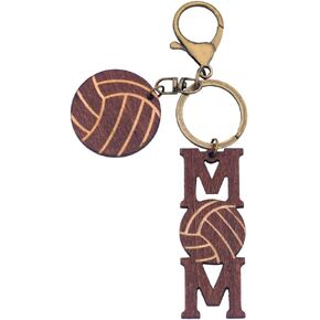 YALLNASL Sports Keychain Gifts for Women Football Baseball Mom Birthday Christmas Gift for Volleyball Basketball Mom Keychain