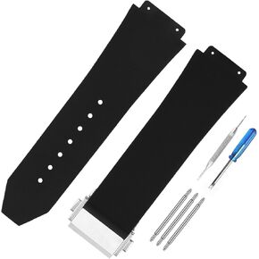 Men's Rubber Strap Compatible for 25mm Hublot Big Bang Series Ladies outdoor work waterproof silicone watch band wrist strap with buckle