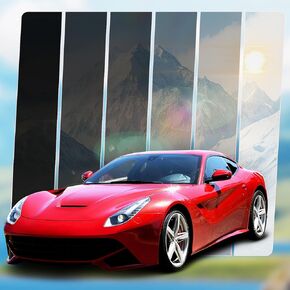 Ceramic Car Window Tint with 5% Percent VLT 20" in x 20'Ft Privacy Window Tint for Car Blocks UV IR Rays, Heat & Glare - Scratch Resistance-Black