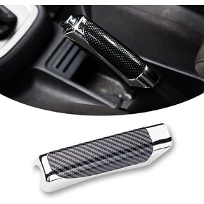 Pack-1 Car Handbrake Cover, Anti-scratch ABS Decorative Protective Case, Automobile Interior Supplies, Universal for Most Cars, SUVs and Vans (Carbon Fiber Black)