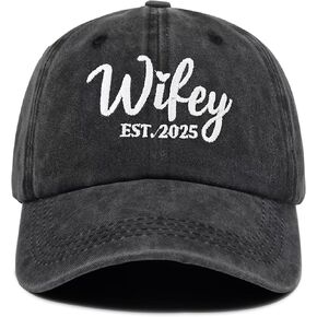 Hubby and Wifey Hats for Mr and Mrs, Engagement Anniversary Honeymoon Wedding Gifts Newlyweds Couples Baseball Cap