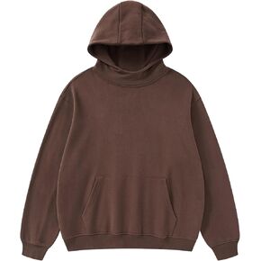 Mens Oversized Hoodie Pullover Heavyweight Fleece Hoodie Cotton Hooded Sweatshirt Plain Streetwear Hoodie wtih Pocket