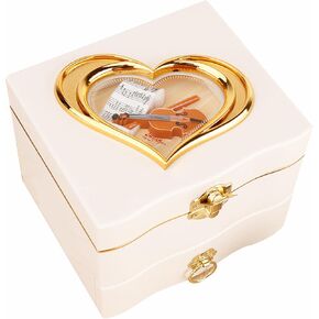Vintage Music Box with Ballerina Girls Musical Jewelry Storage Box Vintage Jewelry Storage Case with Drawer for Girl Women