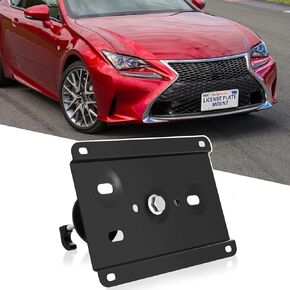 New Front Bumper License Plate Mount Kit Compatible with 2015-up Lexus RC200t RC300 RC350 RC-F No Drill Front Grille License Plate Bracket Holder License Plate Frame Car Accessories