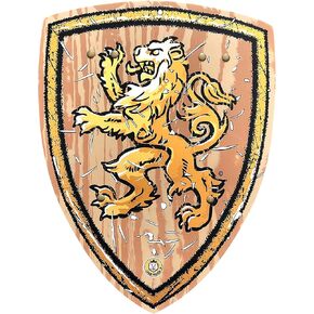 Liontouch WoodyLion Shield | Woodlike Foam Toy for Pretend Play in The Woods | Safe and Flexible Weapons & Battle Armor for Dress Up & Costumes for Kids