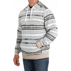 Cinch Men's French Terry Striped Hoodie Multi M