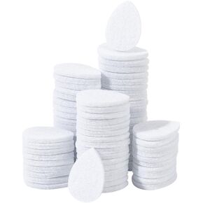PH PandaHall 120pcs Unscented Refill Pad Aroma Pads 1.1x0.8'' White Essential Oil Diffuser Pad Teardrop Replacement Perfume Pad for Humidifier Air Purifier Locket Scent Ball Plug-in Diffuser