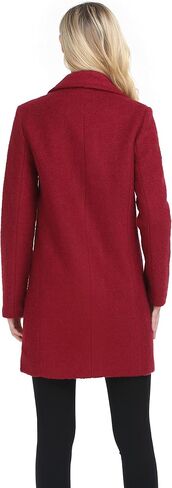 ODCOCD Women's Elegant Solid Color Mid-Length Thicken Warm Wool Blend Coat in Kuwait