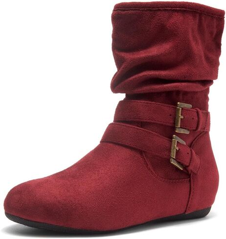 Herstyle Womens Lindell Ankle Boots Side Zipper Mid-Calf Slouch Flat Booties in Kuwait
