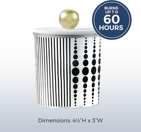 PartyLite White Clove Monochrome Jar Candle – Modern Black & White Design, Mandarin, Matcha, Shiso Leaf, White Clove, Amber & Hazelnut Wood Scent, 40-60 Hours Burn Time in Saudi Arabia