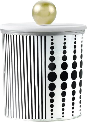 PartyLite White Clove Monochrome Jar Candle – Modern Black & White Design, Mandarin, Matcha, Shiso Leaf, White Clove, Amber & Hazelnut Wood Scent, 40-60 Hours Burn Time in Saudi Arabia