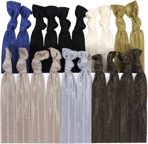 Kenz Laurenz Hair Ties No Crease Ribbon Elastics Ouchless Ponytail Holders Hair Bands 20 Blonde Ombre in Kuwait
