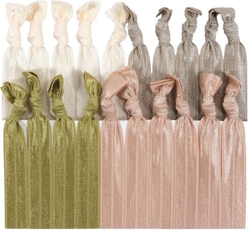 Kenz Laurenz Hair Ties No Crease Ribbon Elastics Ouchless Ponytail Holders Hair Bands 20 Blonde Ombre in Kuwait