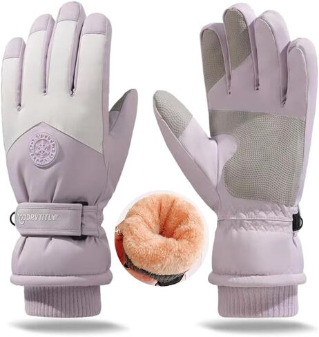 قفازات تزلج نسائية شتوية مقاومة للرياح سميكة قفازات تزلج شتوية للنساء مقاومة للرياح سميكة قفازات دافئة للسيدات صديقة للبشرة في الهواء الطلق لركوب الدراجات قفازات فلوي تعمل باللمس in Kuwait