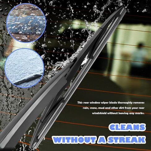 12 Inch Rear Wiper Blade Replacement,High Performance Rear Windshield Wiper Blade for Optimal Visibility,Durable Back Windshield Wiper Car Accessories Compatible with Honda Suzuki (12 inch) in Saudi Arabia