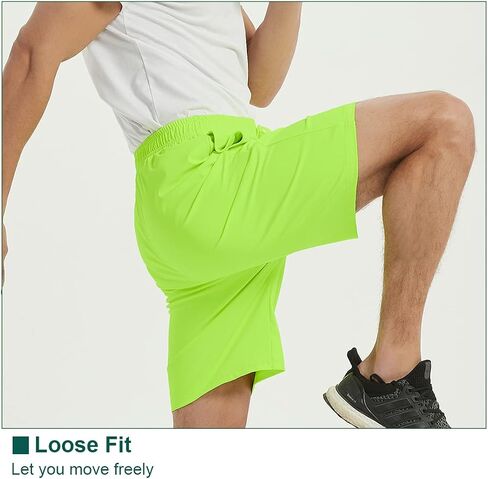 ZONBAILON Mens Athletic Shorts with Pockets, Workout Shorts Elastic Waistband Running Shorts in Saudi Arabia