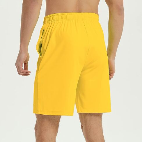 ZONBAILON Mens Athletic Shorts with Pockets, Workout Shorts Elastic Waistband Running Shorts in Saudi Arabia