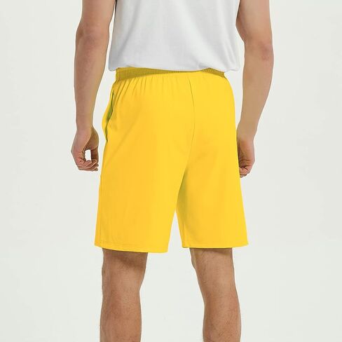 ZONBAILON Mens Athletic Shorts with Pockets, Workout Shorts Elastic Waistband Running Shorts in Saudi Arabia