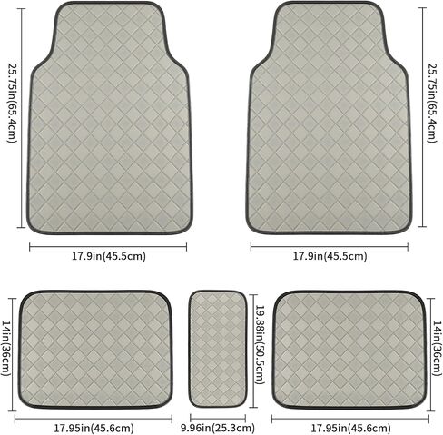 Auto Newer Waterproof Faux Leather Car Floor Mat Full Set,Durable All-Weather Mats,Car Carpet Mats with Anti-Slip Backing,Car Protector Mat,Universal Fit for Most Sedan, SUV, Truck (Black,5PCS) in Saudi Arabia