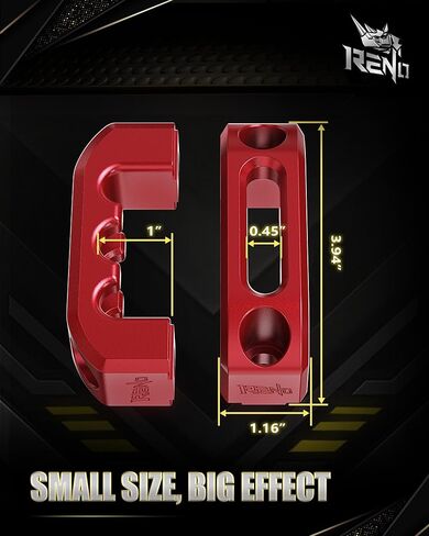 RENO Tie Down Anchors, Bed Rail Cleats for Utili-Track Bed Rail System Compatible with 2005-2024 Frontier / 2004-2024 Titan, Replaces OEM 999T7-ZV00A (Red,2PCS) in Saudi Arabia