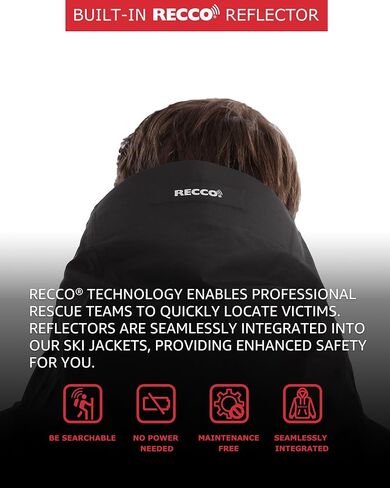 Venustas Women's Heated 3L Ski Insulated Jacket with 12V Battery, Waterproof, Windproof,Breathable, RECCO Reflector Built in in Saudi Arabia