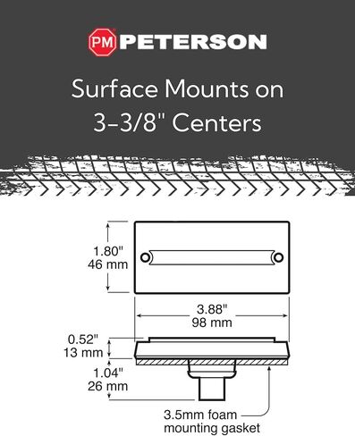 بيترسون مقطورة ماركر ضوء التخليص متعدد الحزمة (2) M132R حامل سطحي ساطع، أحمر in Kuwait