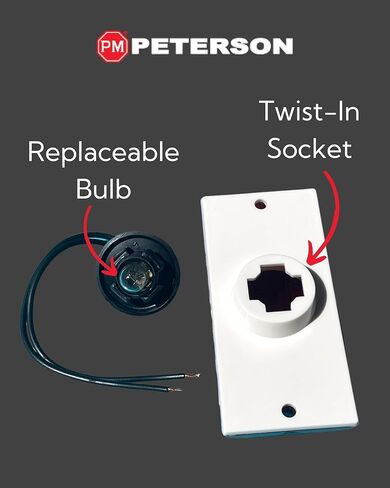 بيترسون مقطورة ماركر ضوء التخليص متعدد الحزمة (2) M132R حامل سطحي ساطع، أحمر in Kuwait