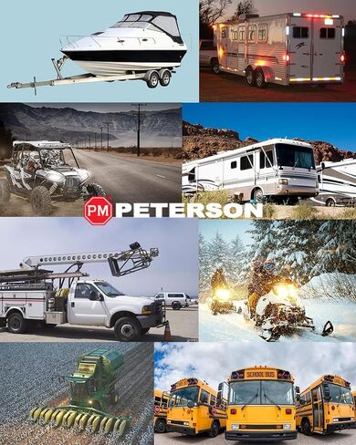 بيترسون مقطورة ماركر ضوء التخليص متعدد الحزمة (2) M132R حامل سطحي ساطع، أحمر in Kuwait