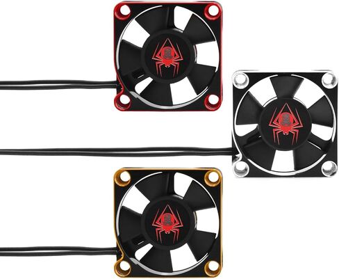 RC Car Metal Motor Cooling Fan 25mm 30mm 35mm 40mm 50mm RC Heatsink 28000RPM ESC Cooling Fans Silvery-Black for 1/8 1/10 1/12 Truck Off Road Crawler Car 540 550 Brushless OR Brushed (25mm) in Saudi Arabia