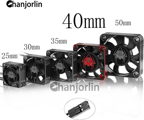 RC Car Metal Motor Cooling Fan 25mm 30mm 35mm 40mm 50mm RC Heatsink 28000RPM ESC Cooling Fans Silvery-Black for 1/8 1/10 1/12 Truck Off Road Crawler Car 540 550 Brushless OR Brushed (25mm) in Saudi Arabia