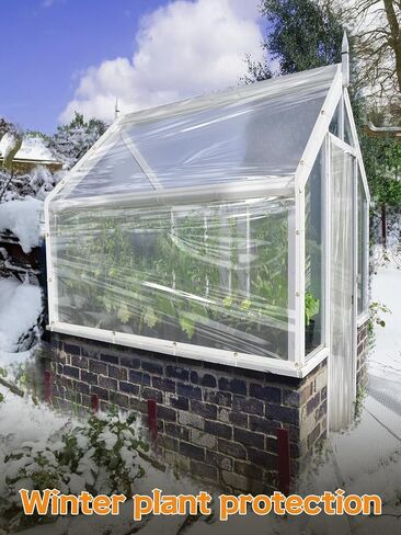 6 x 13ft Ultra Clear Tarp Waterproof - Heavy-Duty Vinyl Plastic Tarpaulin with Grommets, Thicken Transparent PVC Windproof Patio Enclosure for Winter Chicken Coop Window Balcony in Saudi Arabia