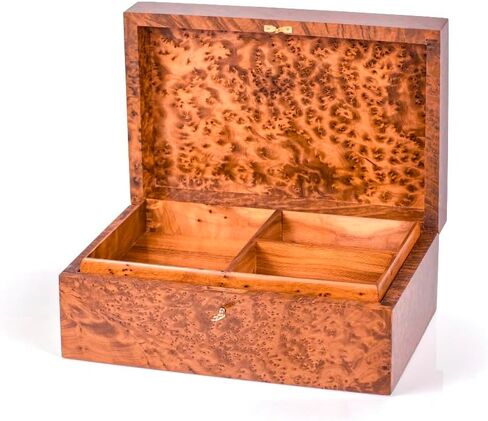 Hand Carved Wooden Multipurpose Keepsake Jewelry Decorative Art Box Storage Organizer (Large wood Box,Antique) (Moroccan Large Box 2) in Kuwait