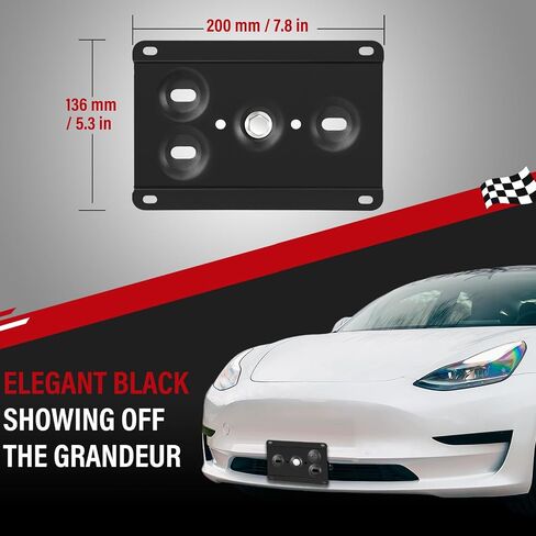 لوحة الترخيص الأمامية لـ Tesla 2012-up Model S Tesla 2015-up Model X قوس لوحة الترخيص بدون حفر إطار لوحة الترخيص الأمامي للسيارة غطاء لوحة الترخيص بدون تركيب لوحة الترخيص in Saudi Arabia