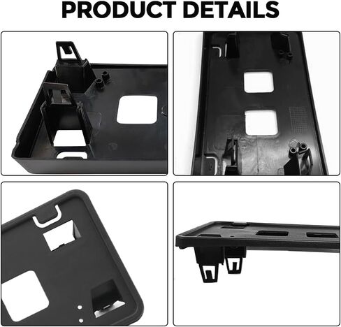 دعامة إطار لوحة الترخيص الأمامية متوافقة مع Ford F150 2021 2022 3.3L 5.0L، مجموعة تركيب حامل إطار الترخيص الأسود، استبدال # ML3Z-17A385-AB in Kuwait