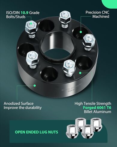 SCITOO 4Pcs 5x110 Wheel Spacers 2" Bore 65.1mm Studs 12x1.25 5Lug Wheel Spacers Fit for Jeep Cherokee 2014-2023, Compass 2017-2023, Renegade 2015-2023, for Fiat 500X 2016-2023 in Saudi Arabia