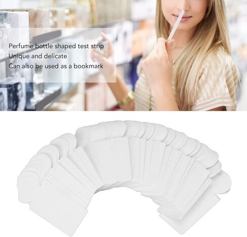 100 قطعة من شرائح العطور لبطاقة عينة العطر، شرائط عطرية للاستعمال مرة واحدة لاختبار الرائحة، ورقة تقييم الرائحة لمحبي العلاج بالروائح العطرية in Kuwait