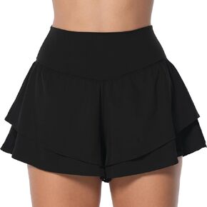 Sunzel Tennis Shorts for Women Flowy Athletic Biker Short with Pockets Tummy Control High Waist Skorts for Workout