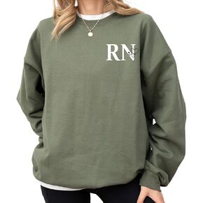 Registered Nurse Sweatshirt - Gift for Women, New RN, Student Pullover Nursing School Graduation Long Sleeve