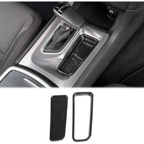Hoolcar Gear Shift Storage Trim Center Console Organizer Panel Cover Interior Accessories for 2015-2021 Dodge Charger, Carbon Fiber