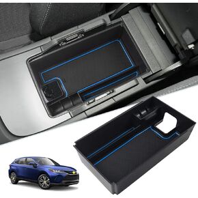 SKTU (Update) Compatible with 2021 2022 2023 2024 Toyota Venza Center Console Organizer 2024 2023 2022 2021 Toyota Venza Accessories ABS Black Materials Tray Armrest Secondary Storage Box (Blue)