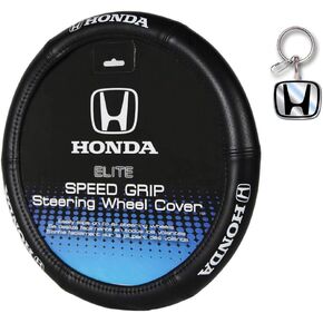 Plasticolor Car Truck SUV Steering Wheel Cover with Fancy Honda Logo Keychain